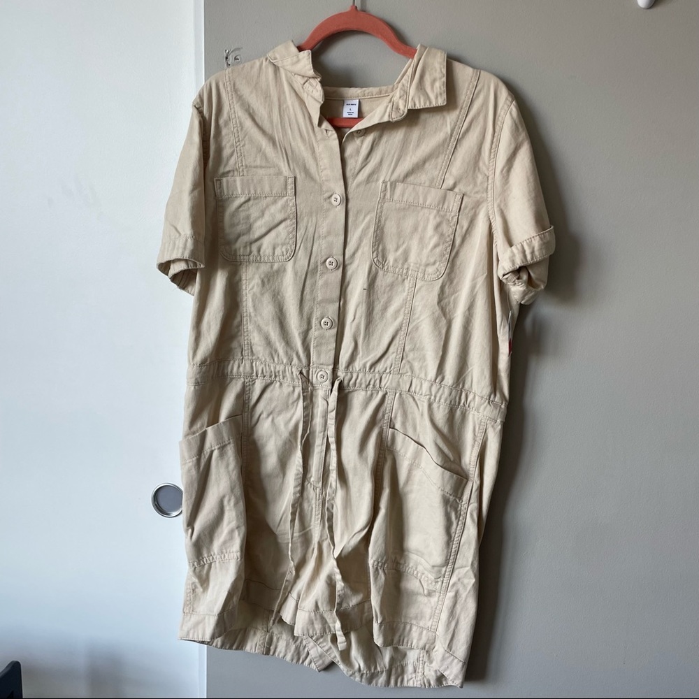 Brand New Tan Cargo Romper